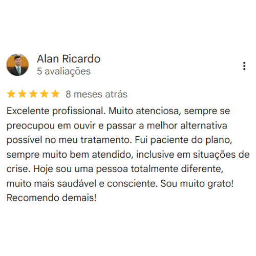 Depoimento Google Dra. Ana Carolina