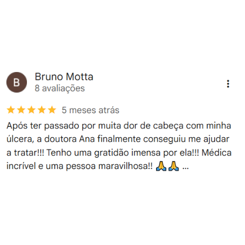 Depoimento Google Dra. Ana Carolina
